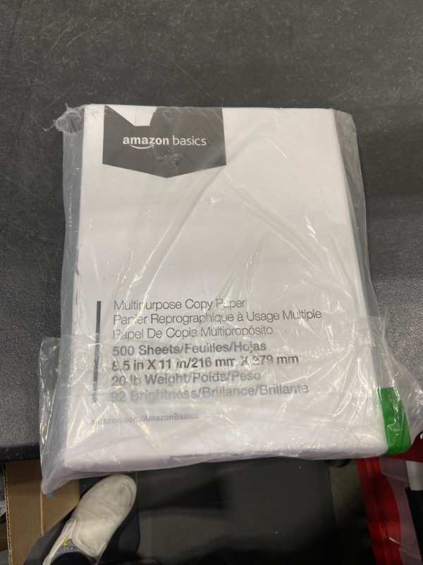 Photo 2 of Amazon Basics Multipurpose Copy Printer Paper, 8.5 x 11 Inch 20Lb Paper - 1 Ream (500 Sheets), 92 GE Bright White 1 Ream | 500 Sheets Multipurpose (8.5x11) Paper