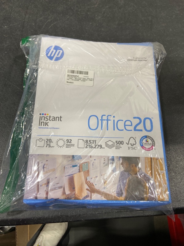 Photo 2 of HP Printer Paper | 8.5x11 Paper |Office 20 lb | 1 Ream - 500 Sheets | 92 Bright | Made in USA - FSC Certified | 112150R 1 Ream | 500 Sheets Letter (8.5 x 11)