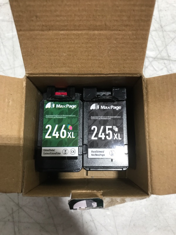 Photo 1 of MaxPage Remanufactured Ink Cartridge Replacement for Canon PG-245XL CL-246XL Fit for MG3022 MG2522 MG2922 MG2920 TS302 MG2520 MG2525 MX492 MX490 iP2820 TR4520 TR4522 TS202 TS3320 TS3122 TS3322 Printer