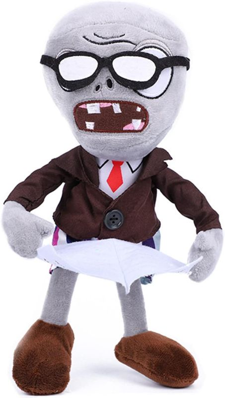 Photo 1 of 12" Plants VS Newspaper Plush Brown Coat Toys Normal Zombies PVZ Plush 1 2 Stuffed Soft Doll Newspaper Zombies New
