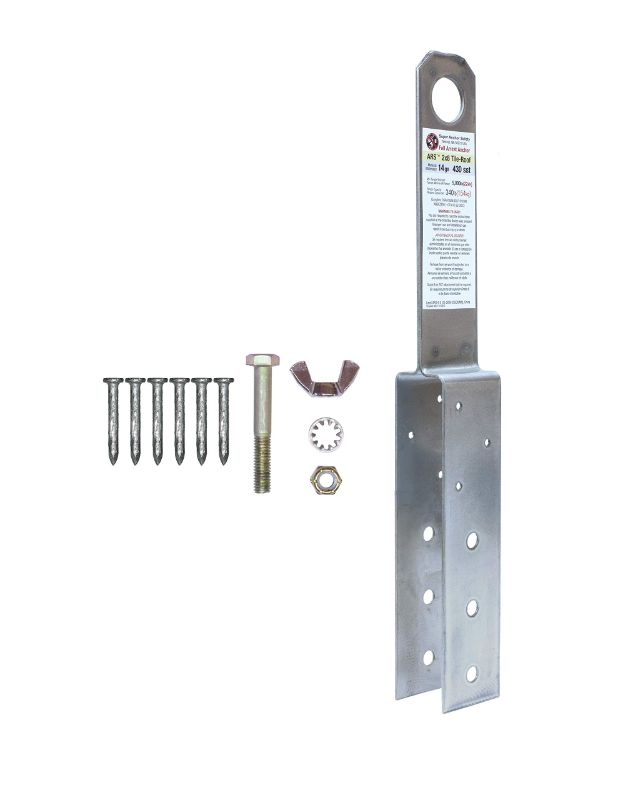 Photo 1 of 2821 Super Anchor Safety ARS Tile Roof Fall Arrest Anchor Kit, Stainless Steel, 14 Gauge