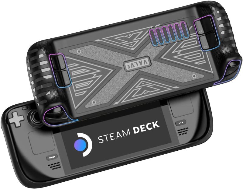 Photo 1 of Steam Deck Case, Anywest TPU Cool Texture Protector, Shock-Absorption, Non-Slip Protective Cover Case, Full Protection Accessories Compatible with Steam Deck, Matte Black
