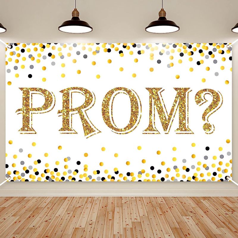 Photo 1 of 2023 Prom Proposal Banner Backdrop Prom 2023 Banner Graduation Backdrop Prom 2023 Party Decor Large Congrats Banner Photo Backdrop Graduation Prom Banner Hanging, 43 x 70 Inches
