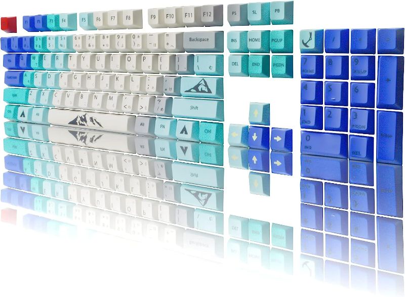 Photo 1 of Keycaps, PBT keycap, Cherry Profile,104 Key Set for Mechanical Keyboard English (US) Layout?Blue Climbing?
