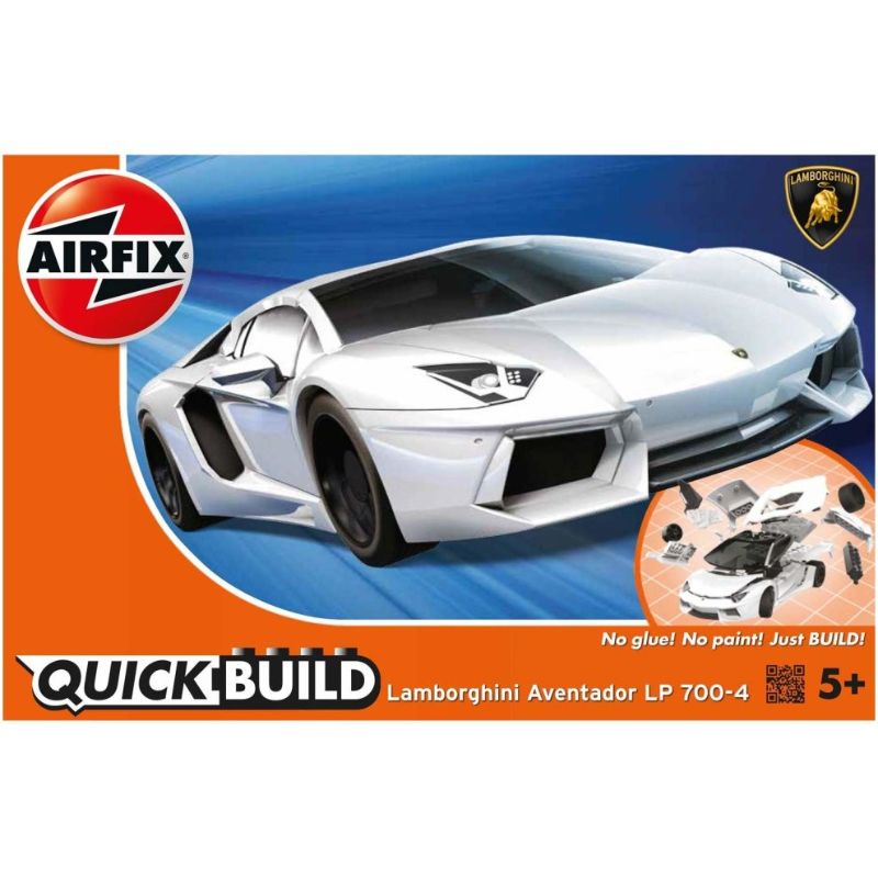Photo 1 of Airfix QUICKBUILD Lamborghini Aventador - White Plastic Model Kit
