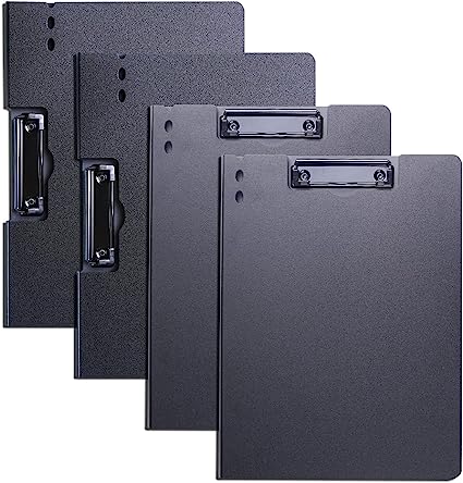 Photo 1 of GALEBOVA A4 Foldable Clipboards, Profile Clip, (Set of 4) File Folder, 360 Over Flip Writing Pad, Office, School Papers (A4 Business Black v2h2)
