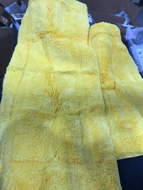 Photo 1 of 44"X 18" AND 28"X 18" 2 YELLOW BATHROOM RUGS