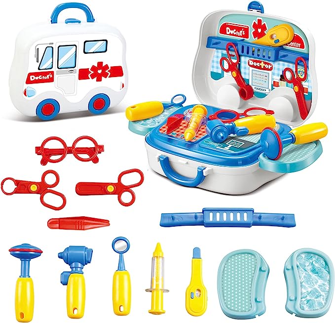 Photo 1 of COVTOY Doctor Kit Toy for Kids, Pretend Medical Kits for Age 3-6 Boys, Role Play Toy for 3 4 5 Old Year Girls
