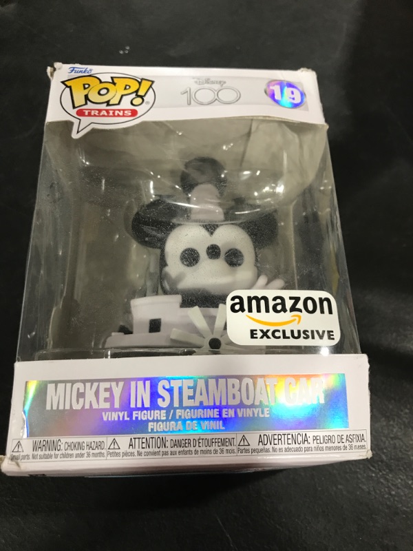 Photo 2 of Funko Pop! Train: Disney 100 - Mickey in Steamboat Car, Mickey Mouse, Amazon Exclusive