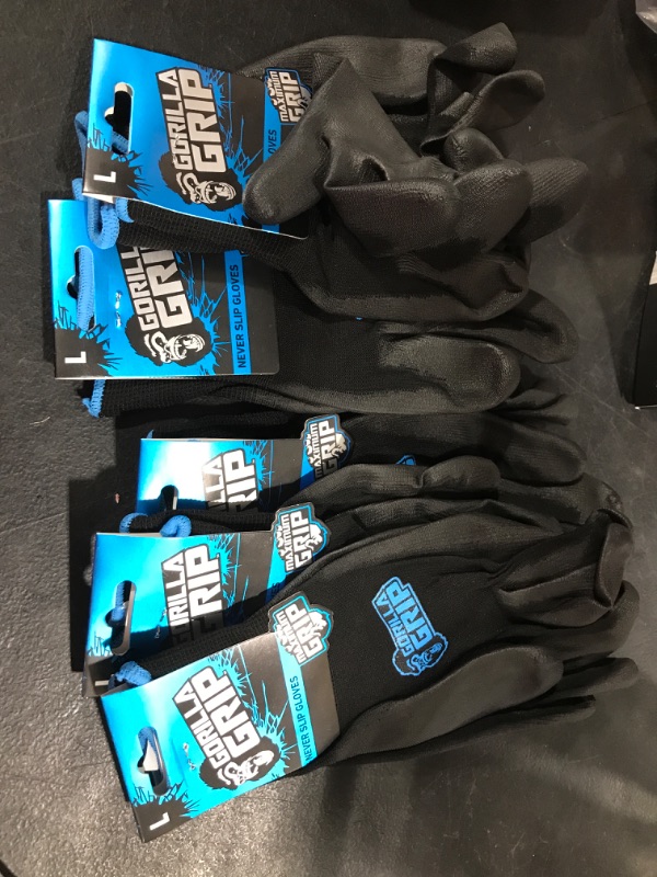 Photo 2 of 5 Pack Gorilla Grip Gloves - Large
