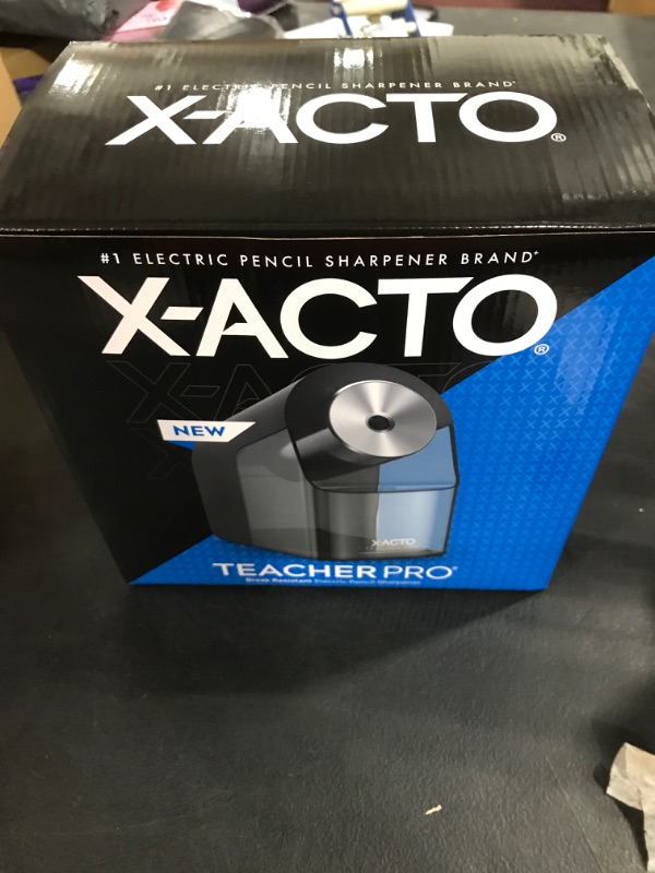 Photo 2 of X-Acto® TeacherPro® Classroom Electric Pencil Sharpener, Blue Black