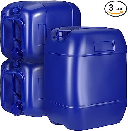 Photo 1 of 3 Pack 7 Gallon Water Storage Stackable Water Container with Reinforced Breathable Lids Emergency Camping Water Storage Containers Portable Water Tank for Survival Gear Camping Supplies
