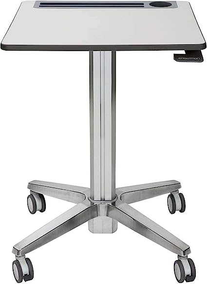 Photo 1 of – LearnFit Mobile Standing Desk, Rolling Laptop Sit Stand Desk – Short, Grey
