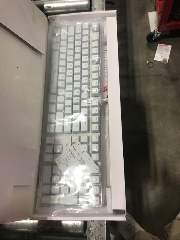 Photo 1 of Macally Backlit Mechanical Full USB-A Brown Switches Keyboard - White
