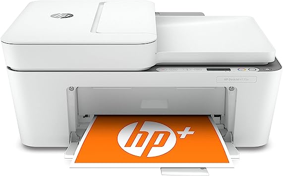 Photo 1 of HP DeskJet 4155e Wireless Color All-in-One Printer with bonus 6 months Instant Ink (26Q90A), white
