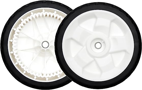 Photo 1 of 119-0311 Front Wheels for Toro 22" Recycler Mower, 137-4832 Drive Wheels for Toro 20330 20331 20339 20371 Self Propelled Mower FWD 22", 2 Pack, White