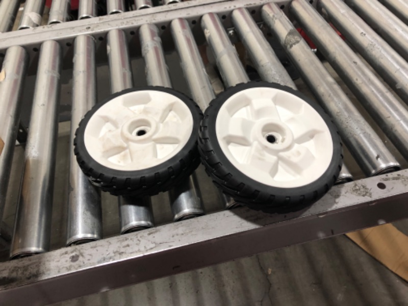 Photo 2 of 119-0311 Front Wheels for Toro 22" Recycler Mower, 137-4832 Drive Wheels for Toro 20330 20331 20339 20371 Self Propelled Mower FWD 22", 2 Pack, White