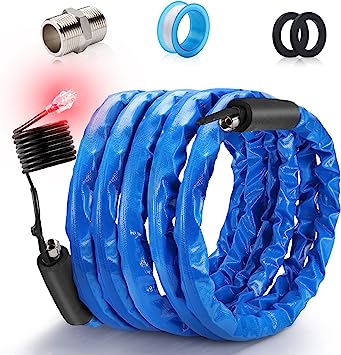 Photo 1 of 25FT Heated Drinking Water Hose for Rv Gardon Home with Energy Saving Thermostat,1/2" Inner Diameter Withstand Temperatures Down to-45°F-Lead and BPA Free