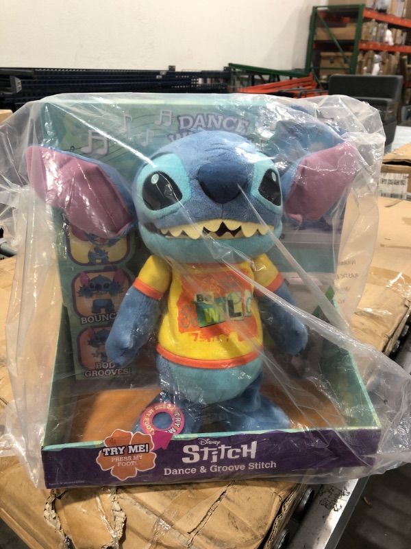 Photo 2 of Disney Dance & Groove Stitch Feature Plush Plush Animated Toy, Ages 3 Up, by Just Play