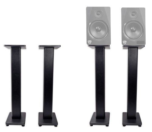 Photo 1 of 2) Rockville RHTSB 36" Inch Bookshelf Speaker Stands Surround Sound Home Theater
