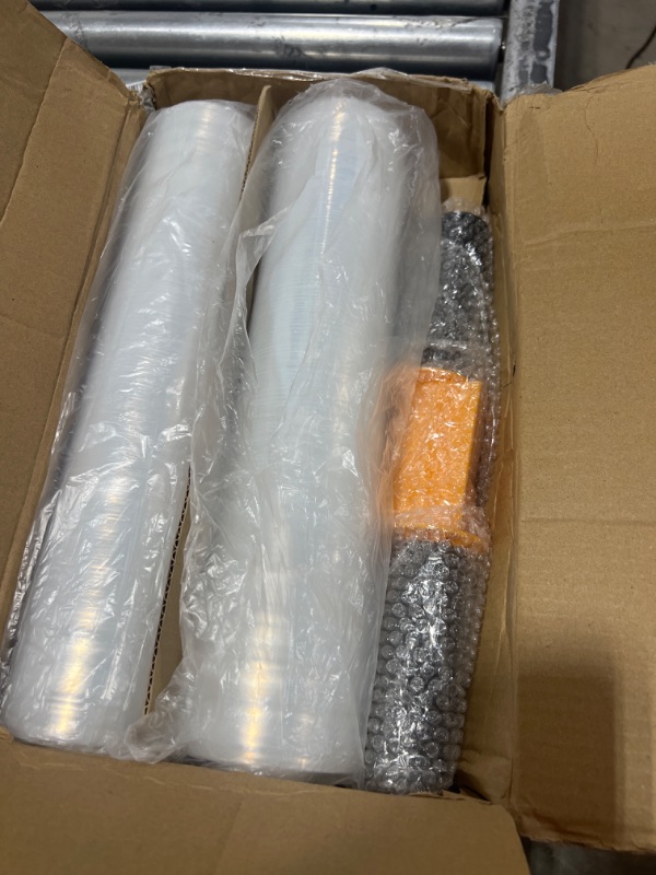 Photo 2 of Stretch Film, HERKKA Stretch Wrap with Handles Industrial Strength, Moving Wrapping Plastic Roll, Shrink Wrap for Pallet Wrap, 15" x 1000 Feet, 2 Pack, 60 Gauge