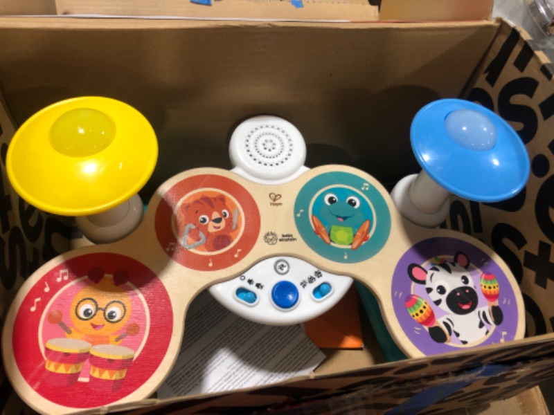 Photo 2 of Baby Einstein Together in Tune Drums? Safe Wireless Wooden Musical Toddler Toy, Magic Touch Collection, Age 12 Months+ Connected Drum. BATTERIES REQUIRED