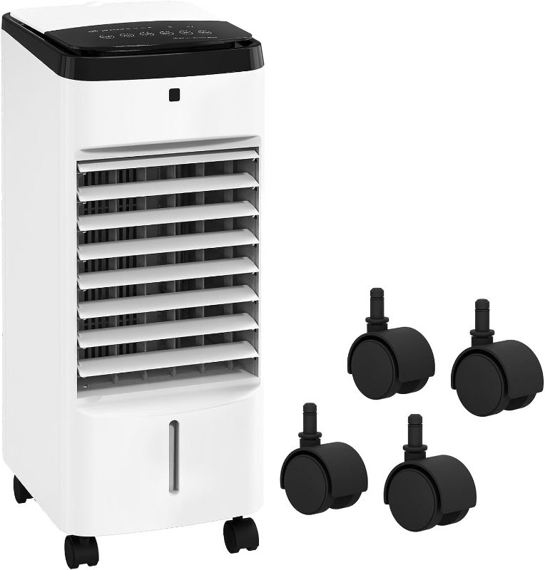 Photo 1 of 24" Evaporative Air Cooler & Mini Portable Air Conditioner, Personal AC Cooling Fan for Room Office Camping, Mini Portable Air Conditioner Ice Cubes