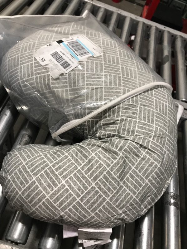 Photo 2 of Boppy Cuddle Pregnancy Pillow, Gray Basket Weave, 
