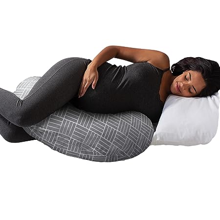 Photo 1 of Boppy Cuddle Pregnancy Pillow, Gray Basket Weave, 
