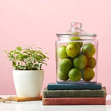 Photo 1 of Anchor Hocking Heritage Hill, Half Gallon Glass Jar with Lid, 1/2 Gallon  Clear
