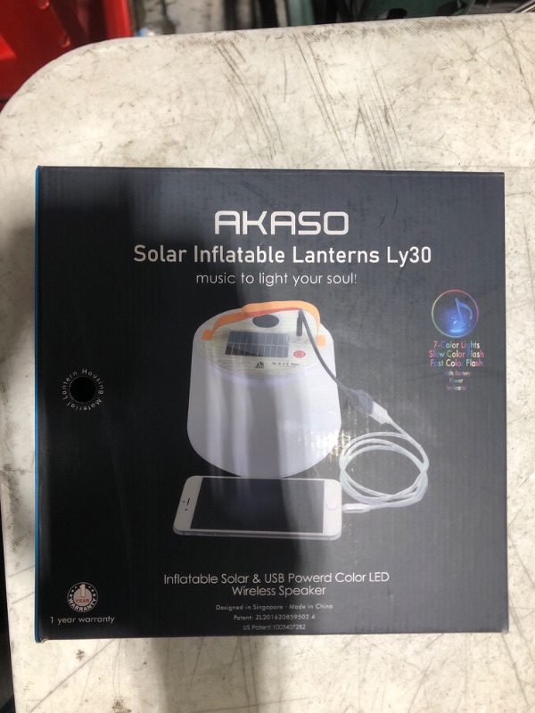 Photo 1 of Akao Solar Inflatable Laterns Ly30 - USB powered Color LED  