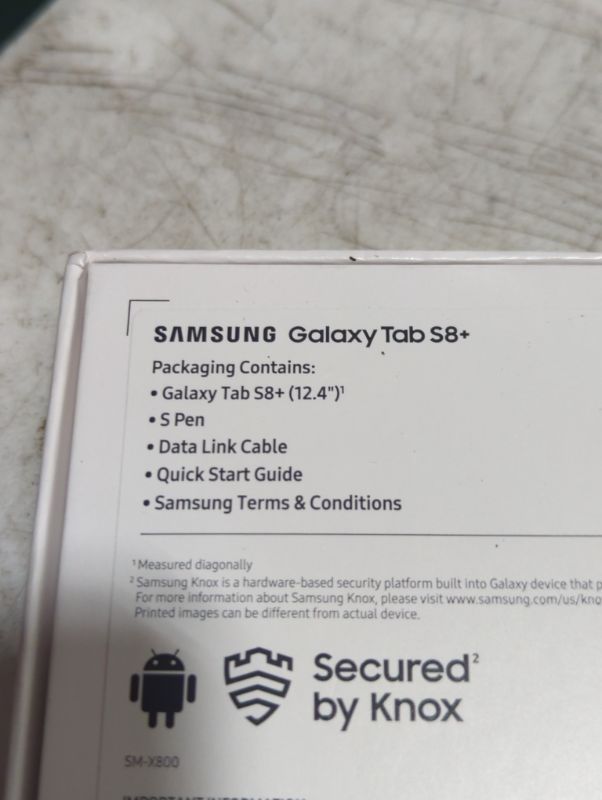 Photo 8 of "NEW IN BOX"
SAMSUNG Galaxy Tab S8+ 12.4” 128GB WiFi 6E Android Tablet, Large AMOLED Screen, S Pen Included, Ultra Wide Camera, Long Lasting Battery, US Version, 2022, Graphite S8+ Wifi Graphite 128 GB