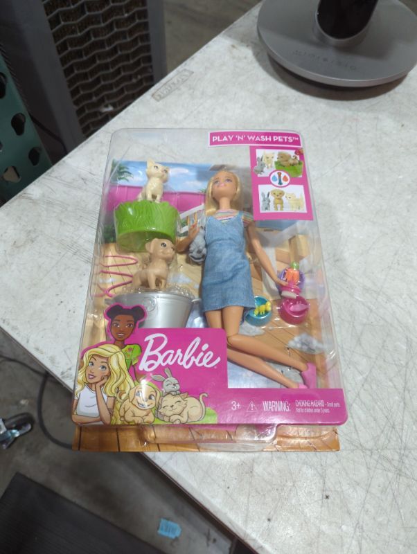 Photo 1 of Barbie Play N Wash Pets Doll And Playset