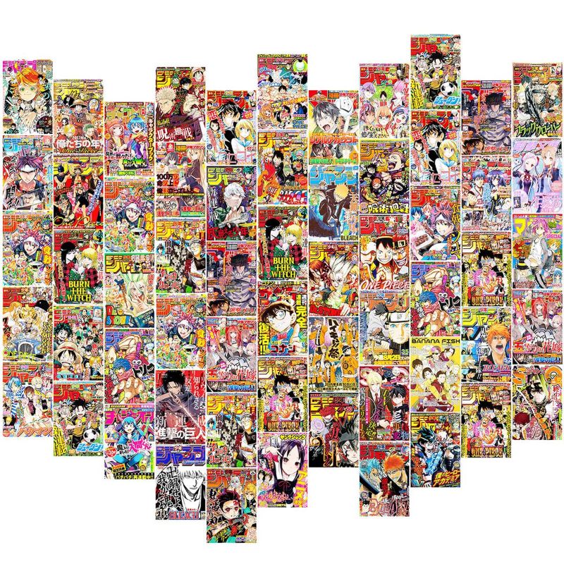 Photo 1 of ZJNB 60PCS Anime Room Decor, Anime Magazine Covers Aesthetic Pictures Wall Collage Kit, Anime Wall Decor, Anime Posters