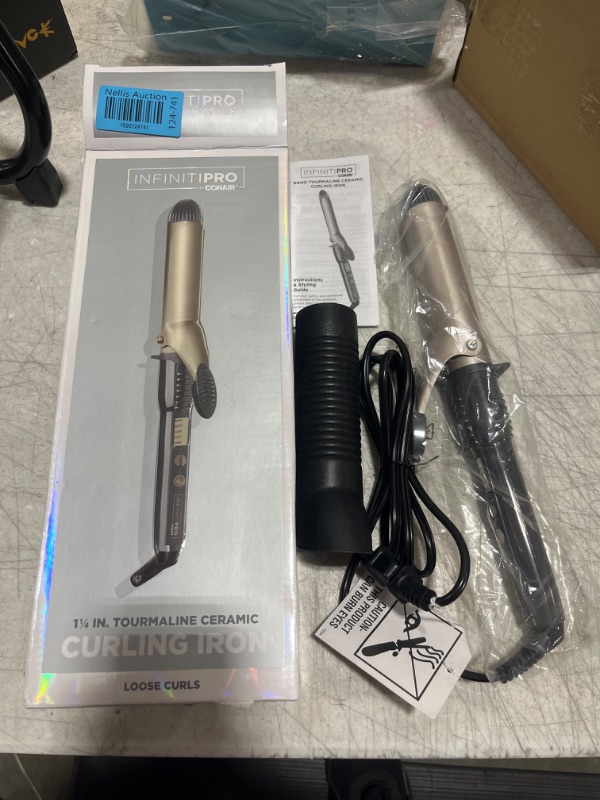 Photo 2 of INFINITIPRO BY CONAIR Tourmaline 1 1/4-Inch Ceramic Curling Iron, 1 ¼ inch barrel produces loose curls – for use on medium and long hair 1.25 Inch (Pack of 1)