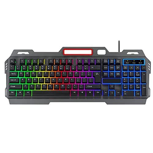 Photo 1 of TWOLF RGB LED Backlit Gamer Keyboards USB Wired Keyboard Computer Game Keyboard for PC Laptop