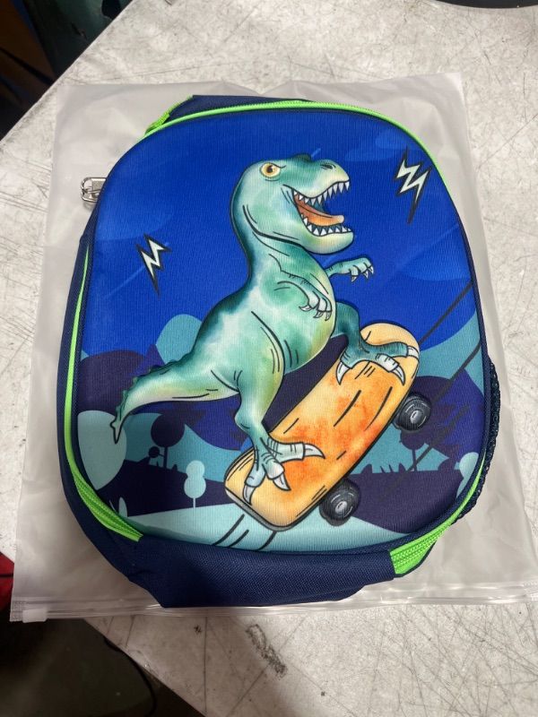 Photo 1 of 3D Dinosaur Lunch Box - 3D Insulated Kids Lunch Box for Boys Lunch Bag School Preschool Picnic Lunchbox Crossbody Waterproof Reusable Thermal Lunch Tote Bag with Detachable Strap