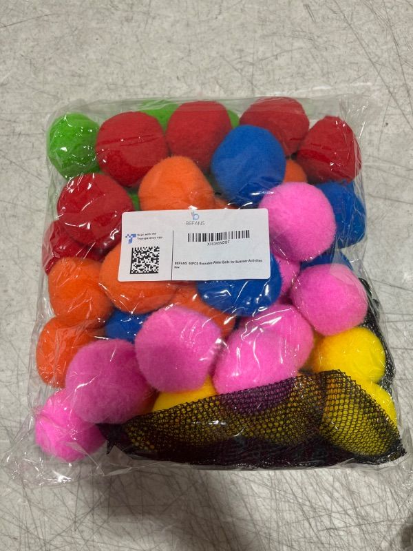 Photo 2 of 60 Pcs Reusable Water Balls, Reusable Water Balloons for Outdoor Toys and Games, Water Toys for Kids and Adults Boys and Girls - Summer Toys Ball for Pool and Backyard Fun