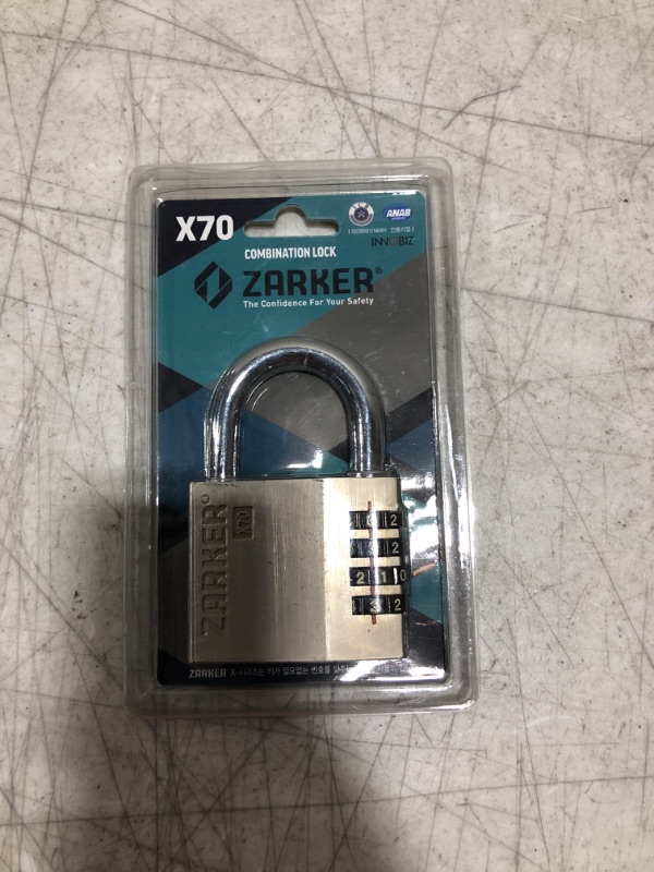 Photo 2 of [ZARKER] X70 4 Digit Combination Lock, Dial Lock for Gym, Sports & Family Locker