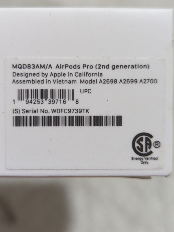 Photo 1 of "NEW FACTORY SEALED"
AirPods Pro (2nd generation)