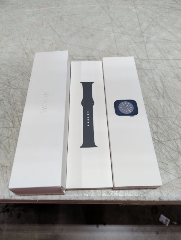 Photo 3 of "NEW FACTORY SEALED"
Apple Watch Series 8 [GPS 41 mm] Smartwatch w/Midnight Aluminum Case with Midnight Sport Band - S/M. Fitness Tracker, Blood Oxygen & ECG Apps, Always-On Retina Display, Water-Resistant 41 mm S/M - fits 130–180 mm wrists 41 mm Midnight