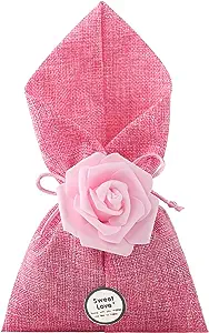 Photo 1 of 12Pcs Fabric Burlap Gift Bags with Drawstrings,Mini Muslin Cloth Jewelry Bags,Small Drawstrings Pouch Party Favor Fags for Packaging,Wedding Favor Bags,Sachet Bags Empty(4x7.2Inch)