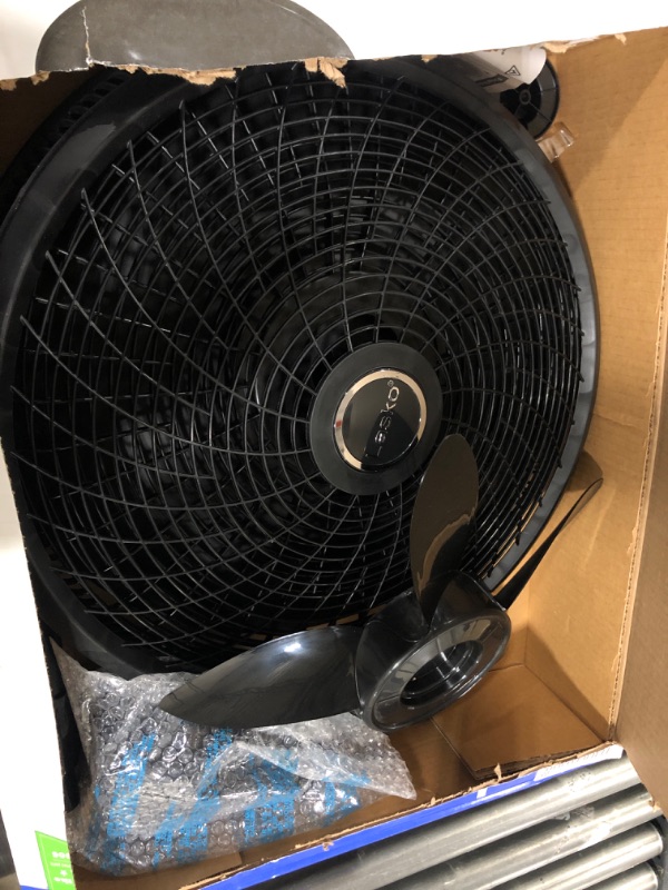 Photo 2 of 18 in. 3 Speeds Cyclone Pedestal Fan in Black with Adjustable Height, Oscillating