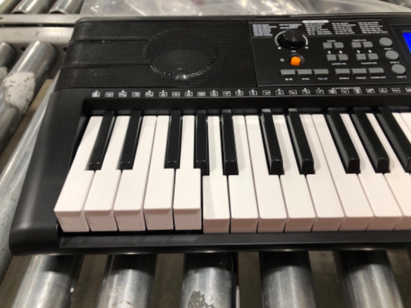 Photo 2 of  Keyboard Piano, 61 Key Piano Keyboard, Full Size Electric Piano with Piano Stand, Stool, Microphone and Piano Course App, Supports MP3/USB MIDI/Audio/Microphone/Headphones/Sustain Pedal