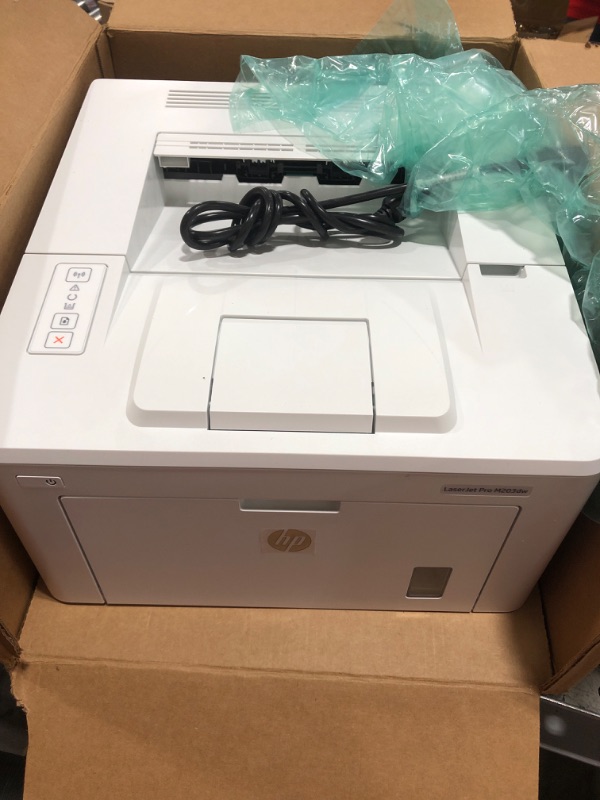 Photo 2 of HP LaserJet Pro M203dw Wireless Monochrome Printer with built-in Ethernet & 2-sided printing, works with Alexa (G3Q47A)
