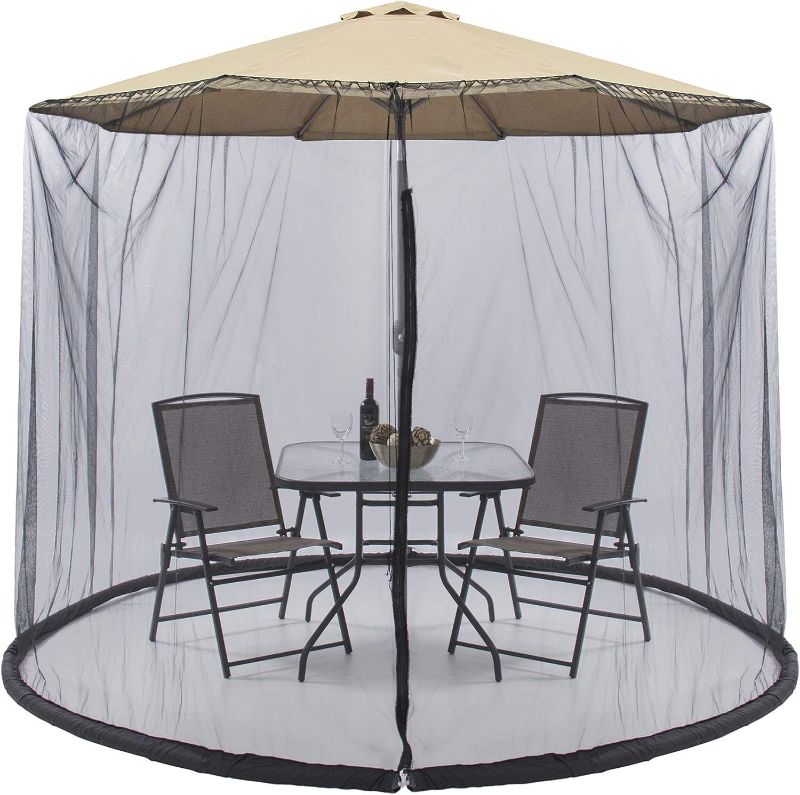 Photo 1 of  Outdoor Garden Umbrella Cover Mosquito Net - Keep Bugs Out with Double Zipper 7.5 FT