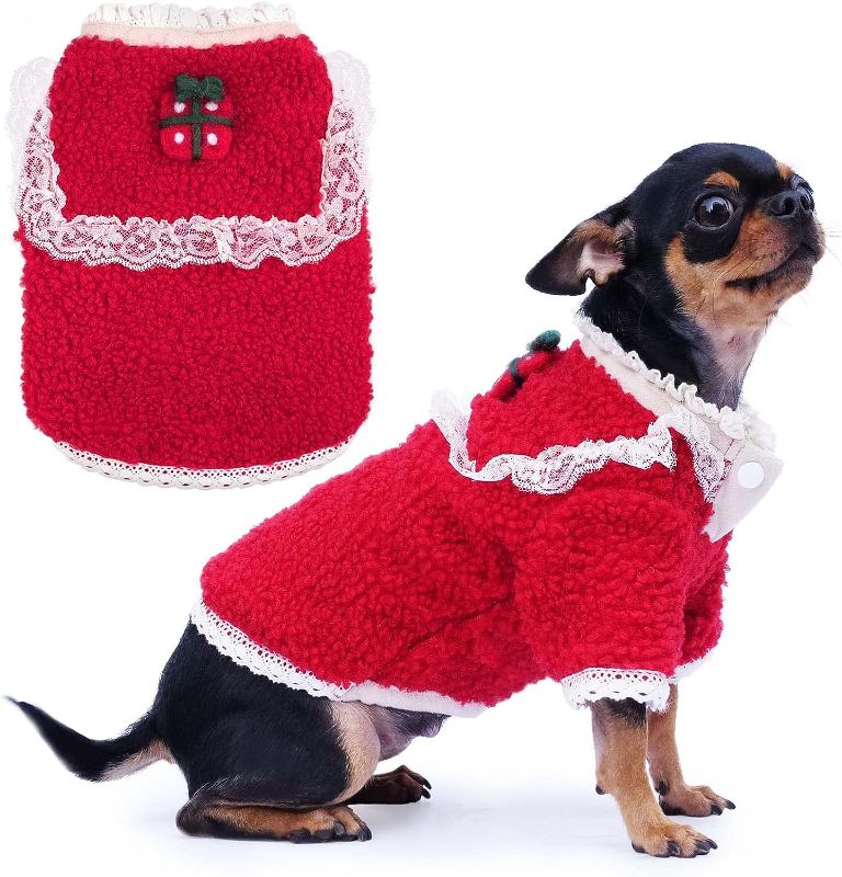 Photo 1 of ??? ??????? Frienperro Dog Clothes for Small Dogs Girl Boy, Sherpa Small Dog Sweater Sweatshirt, Chihuahua Clothes Clothing Pet Cat Winter Warm Dog Costume, Teacup Yorkie Puppy Coat Jacket 