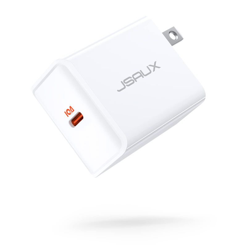 Photo 1 of JSAUX 25W USB-C Wall Charger, Samsung Super Fast Charger Block PD Type C Adapter Compatible with Samsung Galaxy S22/S21/S21+/S20/Note20/10, iPhone 13 Pro, Z Flip/S9/S8/S10e, Pixel, and More-White