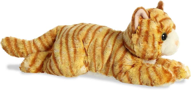 Photo 1 of Aurora Adorable Flopsie Ginger Cat Stuffed Animal - Playful Ease - Timeless Companions - Orange 12 Inches
