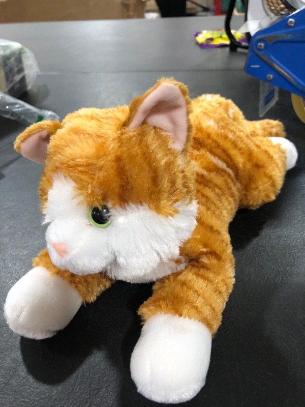 Photo 2 of Aurora Adorable Flopsie Ginger Cat Stuffed Animal - Playful Ease - Timeless Companions - Orange 12 Inches
